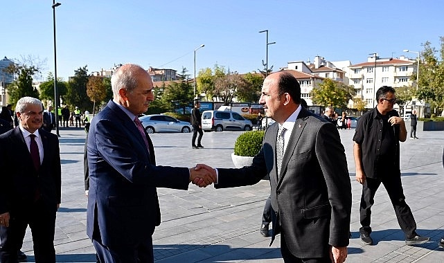 TBMM Başkanı Numan Kurtulmuş, Konya Büyükşehir Belediye Başkanı Uğur İbrahim Altay’ı Ziyaret Etti